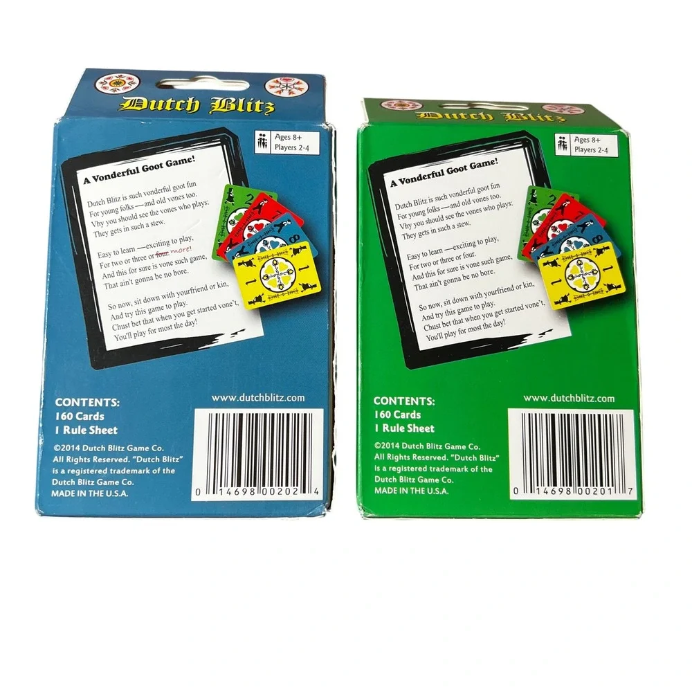 Dutch Blitz Card‎ Game Original + Expansion Pack New Fast Party Game